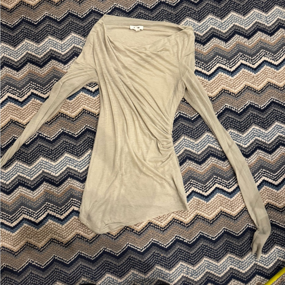 Helmut Lang  Beige Long Sleeve Top - Picture 5 of 5